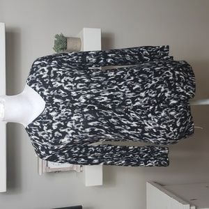 Premise Black And White Snap Button Rayon Blend Cardigan NWT